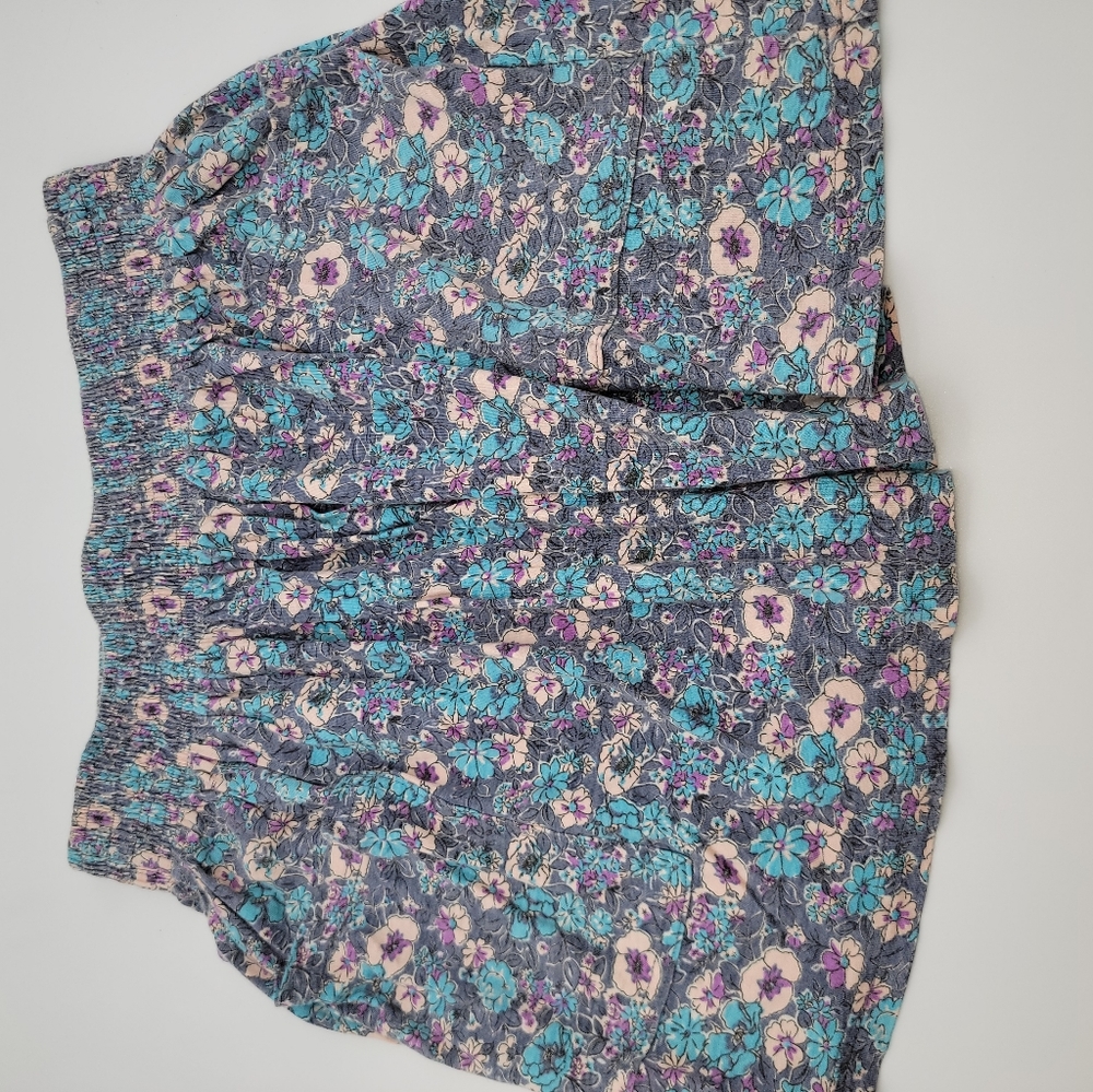 I Love H81 by Forever 21 Blue Floral Skirt XS